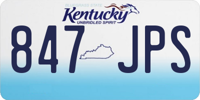 KY license plate 847JPS