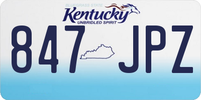 KY license plate 847JPZ