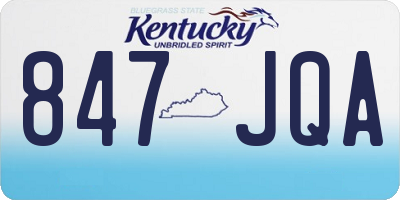 KY license plate 847JQA