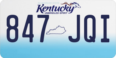 KY license plate 847JQI