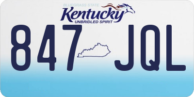 KY license plate 847JQL