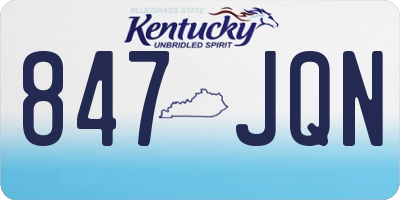 KY license plate 847JQN