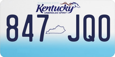 KY license plate 847JQO