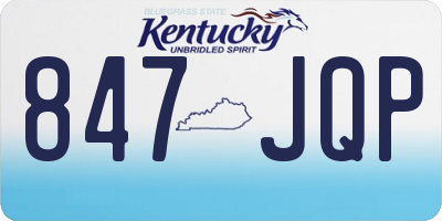 KY license plate 847JQP