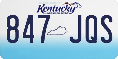 KY license plate 847JQS