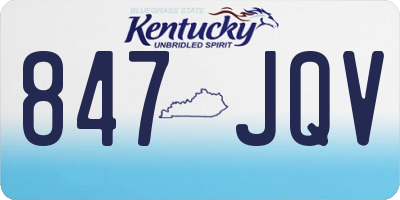 KY license plate 847JQV