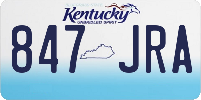 KY license plate 847JRA