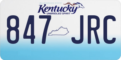 KY license plate 847JRC