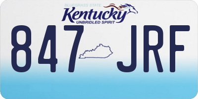 KY license plate 847JRF
