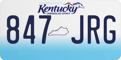 KY license plate 847JRG