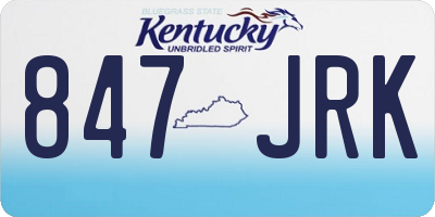 KY license plate 847JRK