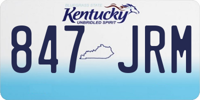 KY license plate 847JRM