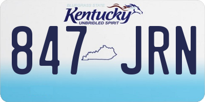 KY license plate 847JRN
