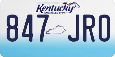 KY license plate 847JRO