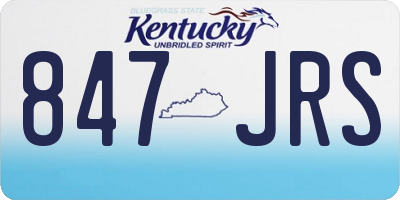 KY license plate 847JRS