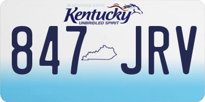 KY license plate 847JRV