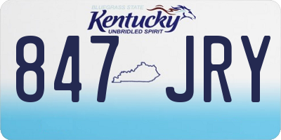 KY license plate 847JRY
