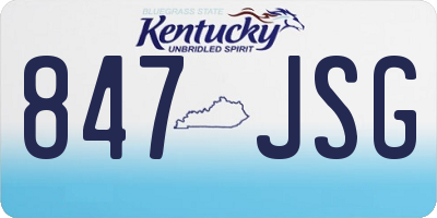 KY license plate 847JSG