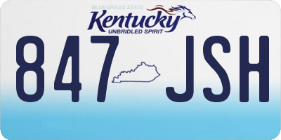 KY license plate 847JSH