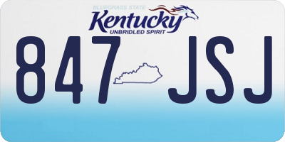 KY license plate 847JSJ