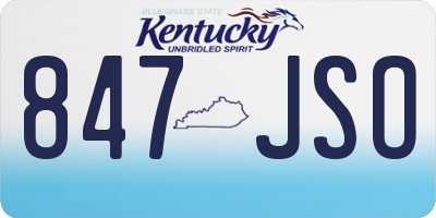 KY license plate 847JSO
