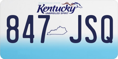 KY license plate 847JSQ