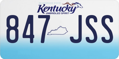 KY license plate 847JSS