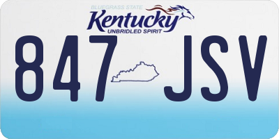 KY license plate 847JSV