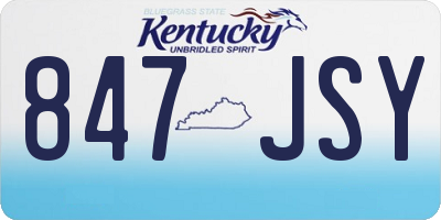 KY license plate 847JSY