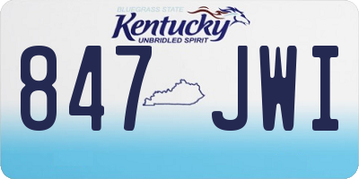 KY license plate 847JWI