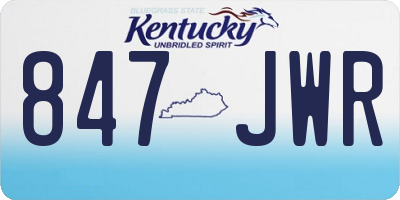 KY license plate 847JWR