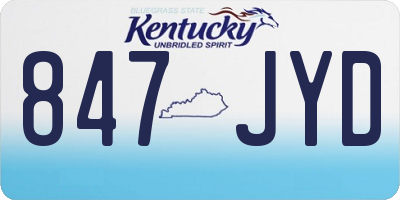 KY license plate 847JYD
