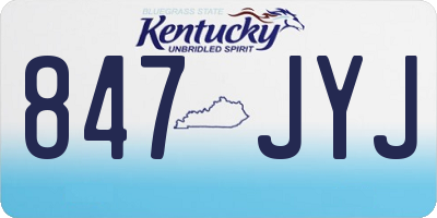 KY license plate 847JYJ