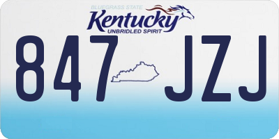 KY license plate 847JZJ
