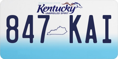 KY license plate 847KAI