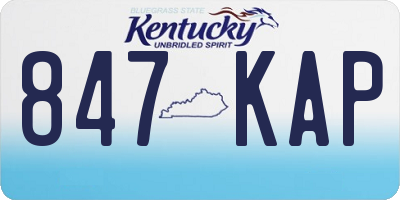 KY license plate 847KAP