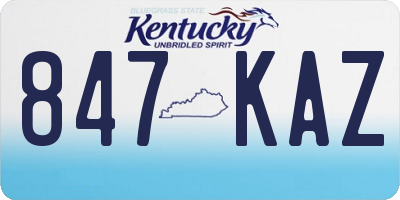 KY license plate 847KAZ