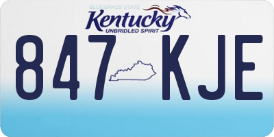 KY license plate 847KJE