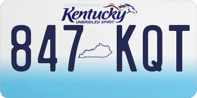 KY license plate 847KQT