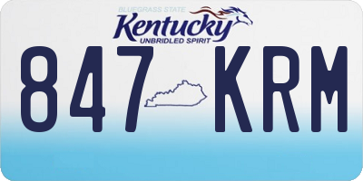 KY license plate 847KRM
