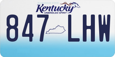 KY license plate 847LHW