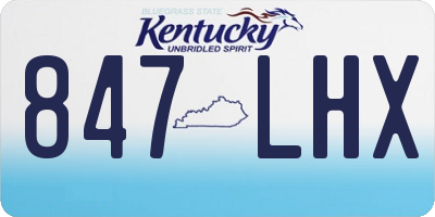 KY license plate 847LHX