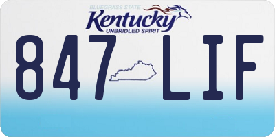 KY license plate 847LIF