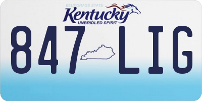 KY license plate 847LIG