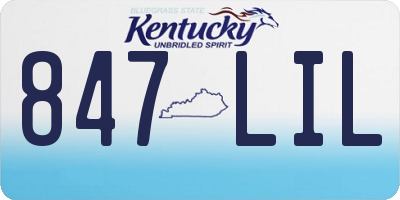 KY license plate 847LIL