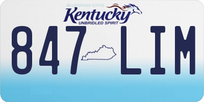 KY license plate 847LIM