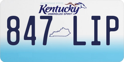 KY license plate 847LIP