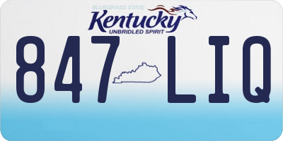 KY license plate 847LIQ