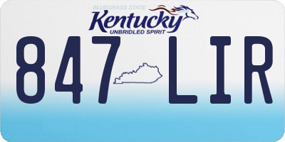 KY license plate 847LIR