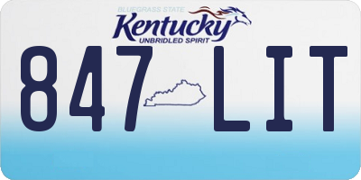 KY license plate 847LIT